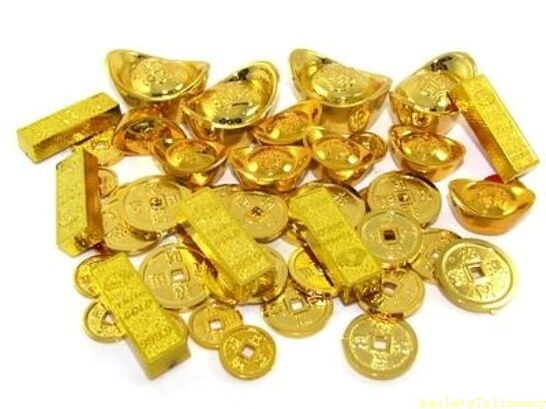 金条和金币作为幸运符